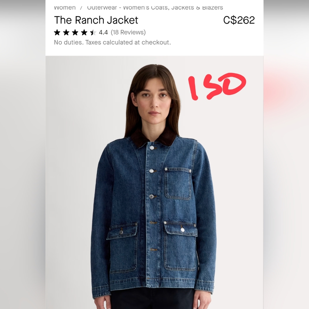 ISO Denim Jacket with Brown Collar